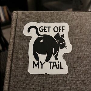 Black and White Cat Bumper Sticker